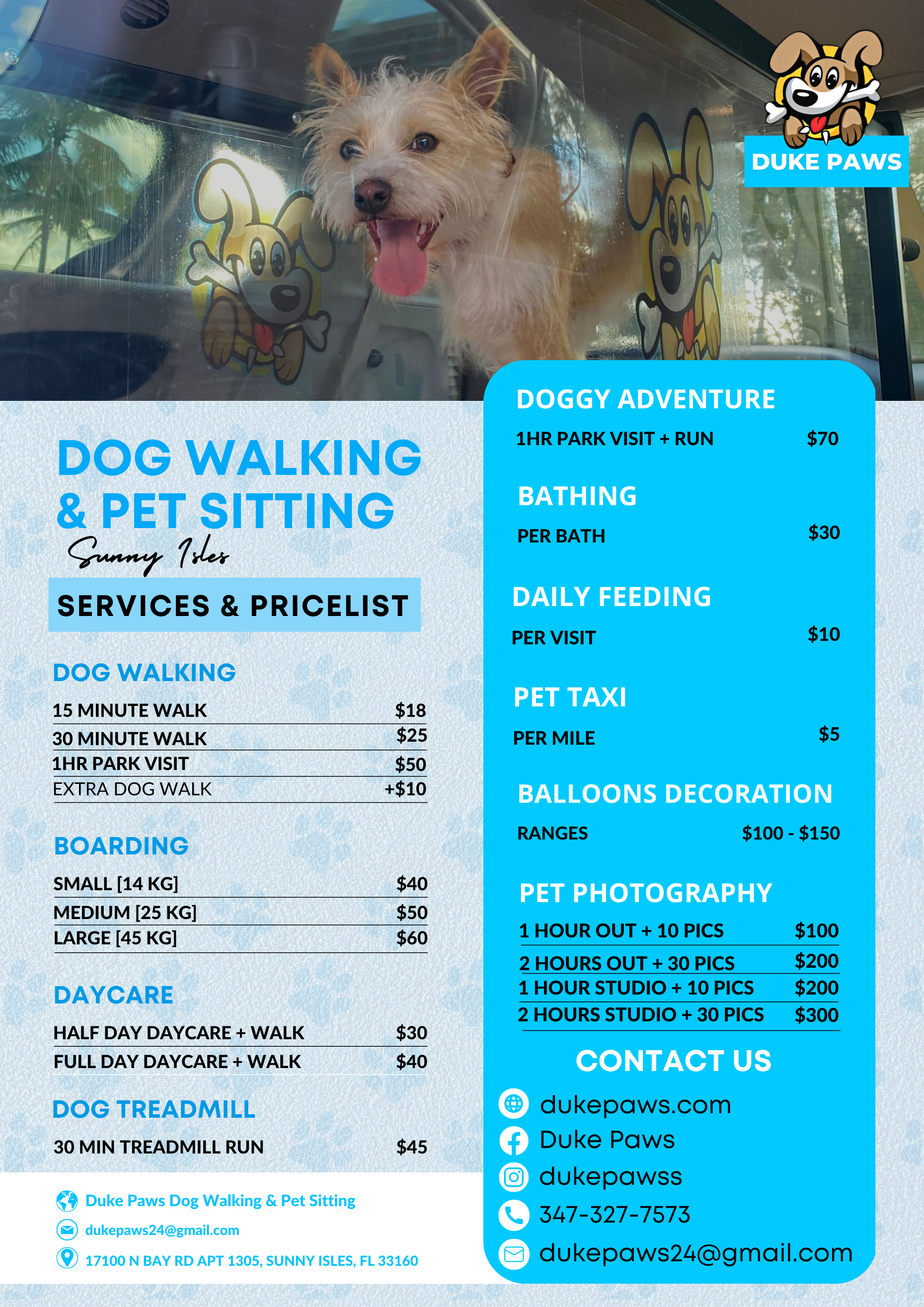 How much does dog walking cost?